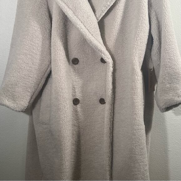 Bearpaw NWT Neutral Ivory Cream Teddy Sherpa Faux Fur Trench Coat Jacket Sz 3X - Picture 9 of 14